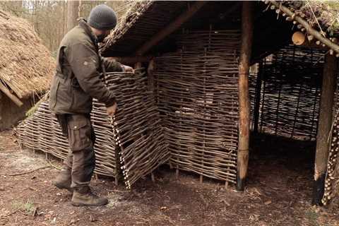 Viking Bushcraft Shelter Build in 4 Days - Full Build | Vikings