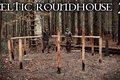 Iron Age Celtic Roundhouse: Building the Timber Frame Foundation | Bushcraft Project (PART 2)