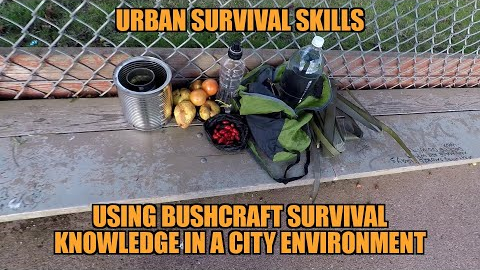 Urban Survival skills challenge - self reliance, homeless survival skills
