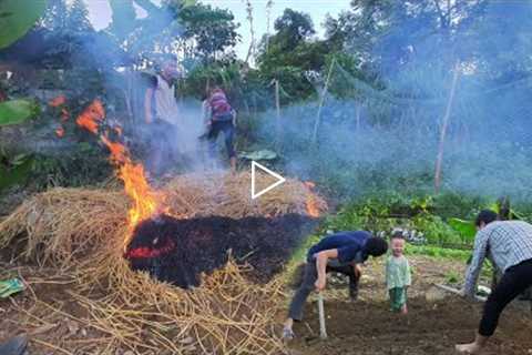 Green forest life-life at home, sowing seeds of vegetables, taking care of pigs-build green life