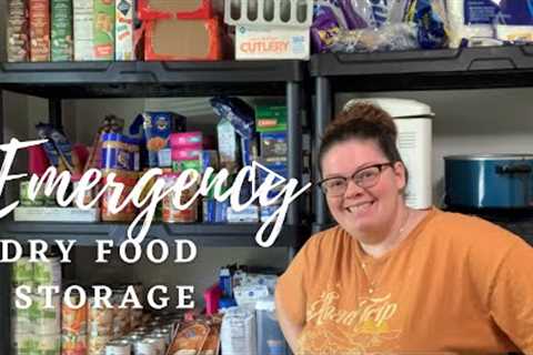 EMERGENCY DRY FOOD STORAGE || BUILDING A PREPPER PANTRY ON A BUDGET