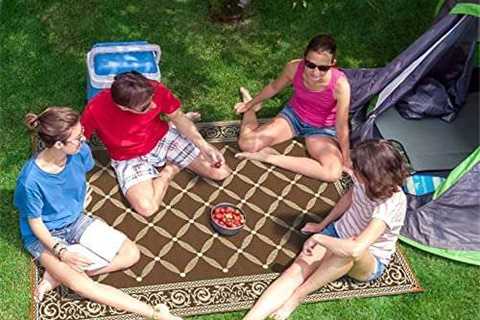 Stylish Camping 116097 6-feet by 9-feet Reversible Mat, Plastic Straw Rug, Large Floor Mat for..