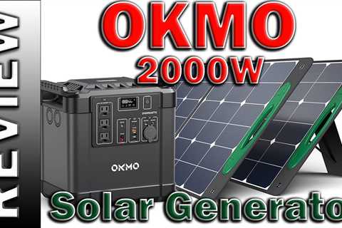 OKMO 2000W Solar Generator 2220Wh Portable Power Station: Off Grid Tiny House RV Van life Camping