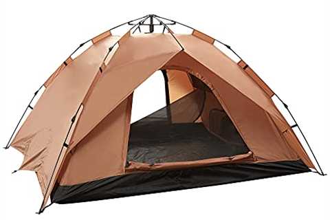 BEZESD Instant Pop Up Tents for Camping,Double-Layer Waterproof [One Tent Two Usage] Automatic..