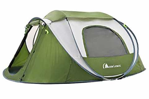 Moon Lence Pop up Tent 4 Person Camping Tent Waterproof Tent 3 Ventilated mesh Windows, 2 Big Doors ..