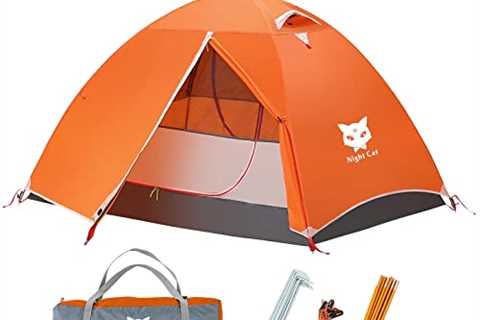Night Cat Backpacking Tent 2 Persons with Aluminium Pole Camping Tent Adults Lightweight Rainproof..