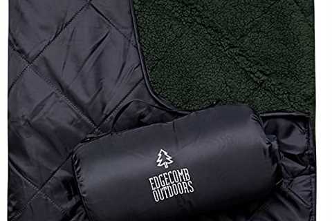 Sherpa Waterproof Camping Blanket by Edgecomb, Extra Warm Large Fleece Outdoor Blanket, Picnic,..