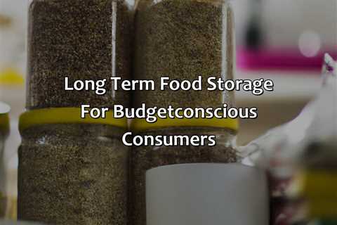 Long Term Food Storage For Budget-Conscious Consumers