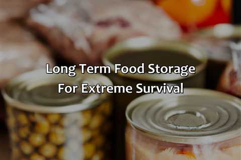 Long Term Food Storage For Extreme Survival