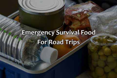 Emergency Survival Food For Road Trips