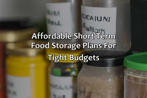 Affordable Short Term Food Storage Plans For Tight Budgets