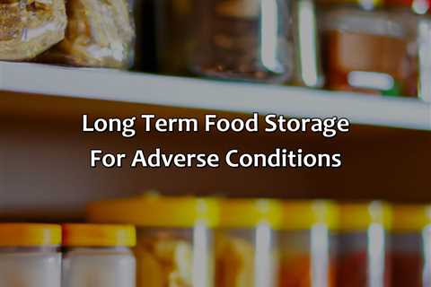 Long Term Food Storage For Adverse Conditions