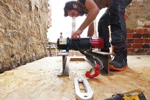 installing a winch point on the very top of the chateau.