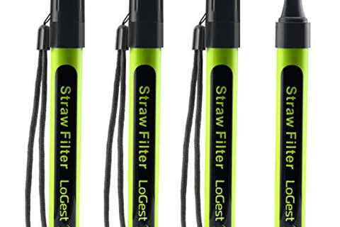 4 Pack Water Filter Straw - Water Purifying Device - Portable Personal Water Filtration Survival -..