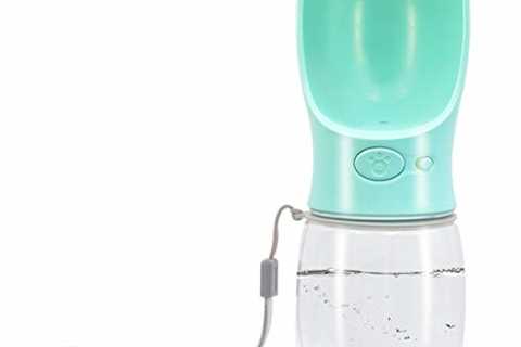 ANREONER Dog Water Bottle for Walking, 2.76" Big Trough 12OZ Leak Proof Portable Small Pet..