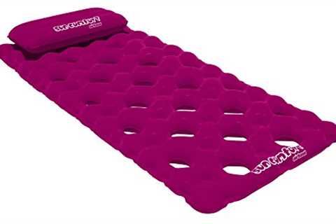 Airhead SUN COMFORT COOL SUEDE Pool Mattress, Raspberry, Single Pool Mattress (AHSC-023) - The..