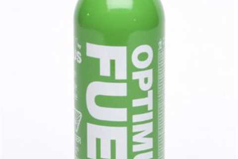 Optimus Fuel Bottle with Child Safe Cap, 1-Liter, Holds 890ml, Aluminum - The Camping Companion