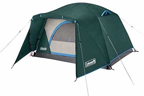 Coleman Skydome Camping Tent with Full-Fly Weather Vestibule, 2/4/6 Person Weatherproof Tent with..