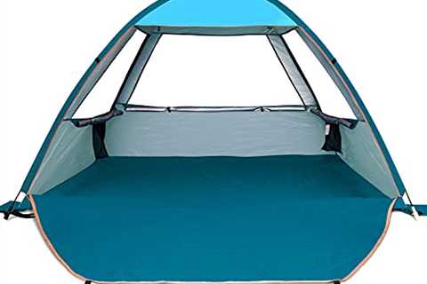 COMMOUDS XL Pop Up Beach Tent 4-5 Person, UPF 50+ Beach Sun Shade, Automatic Beach Sun Shelter..