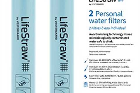 LifeStraw Personal Water Filter for Hiking, Camping, Travel, and Emergency Preparedness, 2 Pack,..