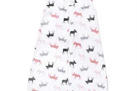 Hudson Baby Unisex Baby Plush Sleeping Bag, Sack, Blanket, Pink Moose Sleeveless, 0-6 Months - The..