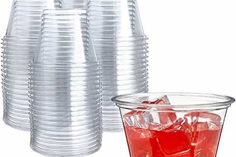250 9 oz Clear Disposable Plastic Cups | PET Cups for Parties, Water, Wine | Bulk Clear Plastic..