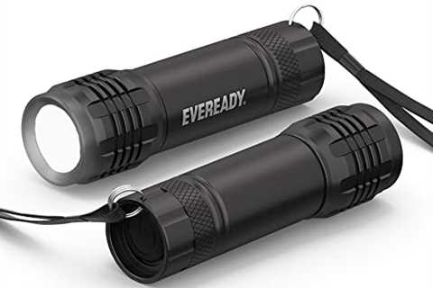 Eveready LED Tactical Flashlights S300 with Holsters (2-Pack), Rugged & Compact Flash Lights,..