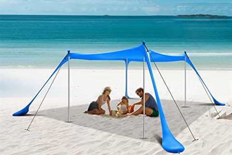 Nice C Beach Tent Canopy, Sun Shelter, Pop Up Sunshade Portable 6.6Ft/10Ft UPF 50+ with Carry Bag,..