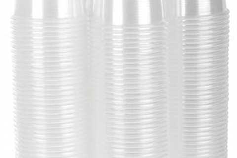 TashiBox 9 oz clear plastic cups - Disposable cold drink party cups (200) - The Camping Companion