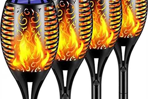 TomCare Solar Outdoor Lights 99 LED Higher & Larger Flickering Flame Solar Torch Lights..
