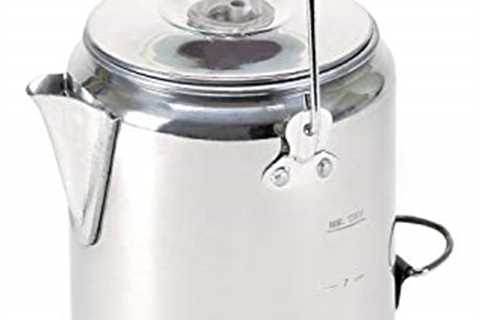 Stansport Camper's Percolator Coffee Pot 9 Cups (277) Silver - The Camping Companion