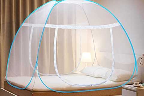YIJUHOU Pop Up Bed Mosquito Net, L79 x W71 x H59 Inch Large Folding Netting Bed Tent with Bottom..