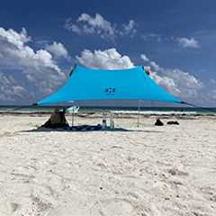 Neso Tents Beach Tent with Sand Anchor, Portable Canopy Sunshade - 7' x 7' - Patented..
