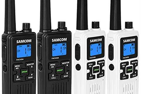 4 Long Range Walkie Talkies Rechargeable for Adults SAMCOM NOAA 2 Way Radios Walkie Talkies- FRS..