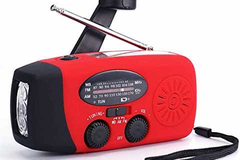 FM/AM/NOAA Weather Radio Hand Crank Self Powered Solar Portable Mini Emergency Survival Radios with ..