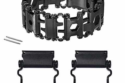 ONELANKS Stainless Tool Bracelet for Men Compatible for LEATHERMAN TREAD and Watch Band 29 in 1..